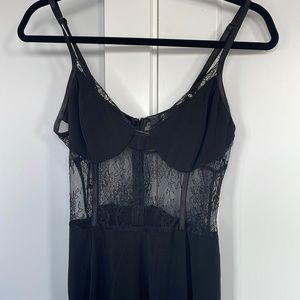 Beautiful Black lace top wide leg jumpsuit. US size 6